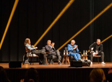 Ariadne von Schirach, Prof. Dr. Dr. Michel Friedman, Michael Brandner und Thorsten Otto auf dem 48forward Festival 2023